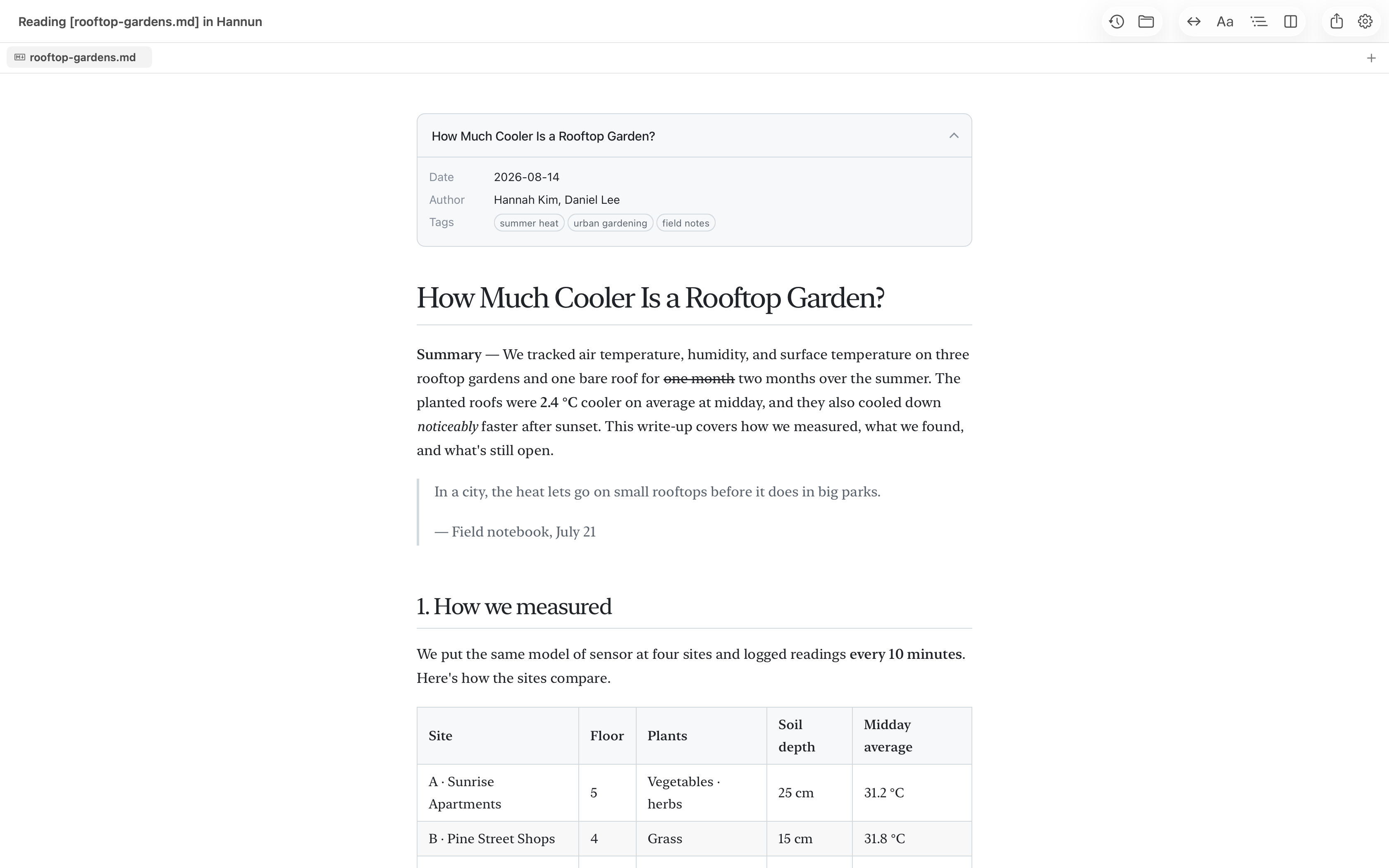 Hannun on Mac — previewing a document